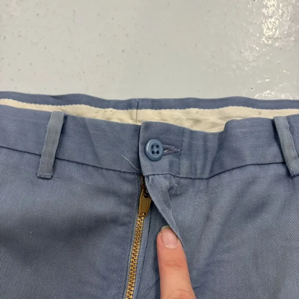 Vintage 60s Blue Sanforized Workwear Canvas Chinos 40x31